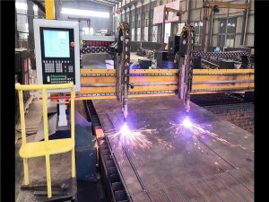 Linha de produção dobro do sistema da viga da máquina de corte H do plasma do CNC do pórtico H de Hypertherm