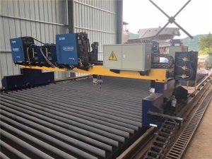 Máquina de corte dupla do plasma do CNC do pórtico da movimentação para cortar a linha de produção do feixe do aço contínuo H